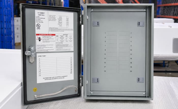 Dead Front Panel Label 20-Space 100A Load Center for Prefabricated Houses-E-abel